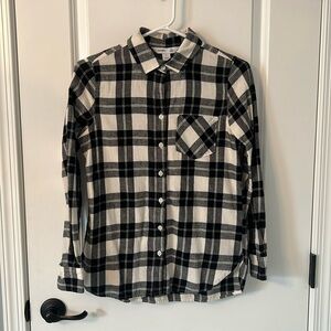 Flannel button down by Old Navy.